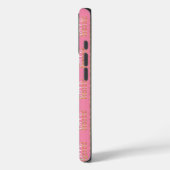 Monogramm rustikales Daisy Floral Pink Case-Mate iPhone Hülle (Rückseite / Links)