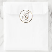 Monogramm S Faux-Bronze Runder Aufkleber (Tasche)