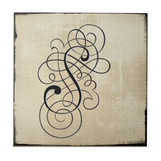 Monogramm 'S' Fliese (Vorderseite)