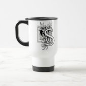 Monogramm "S" mit Blätter - Reiseübersicht Reisebecher (Links)