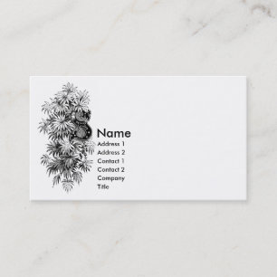 Monogramm S mit Palmetto-Blätter Visitenkarte