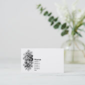 Monogramm S mit Palmetto-Blätter Visitenkarte (Stehend Vorderseite)
