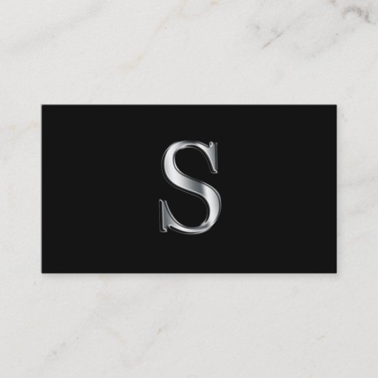 Monogramm S-Visitenkarten Visitenkarte (Vorderseite)