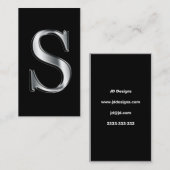 Monogramm S-Visitenkarten Visitenkarte (Vorne/Hinten)