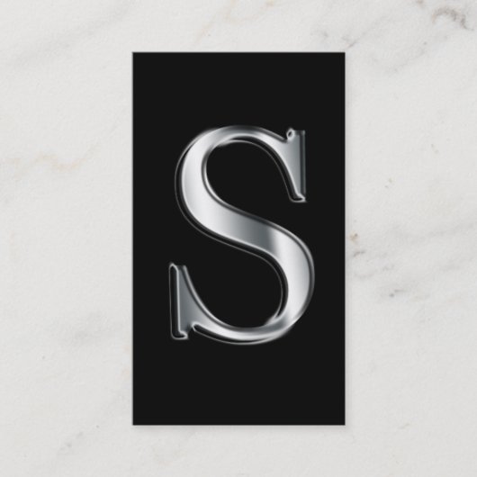 Monogramm S-Visitenkarten Visitenkarte (Vorderseite)