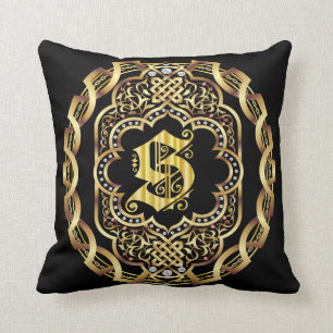 Monogramm S WICHTIGES gelesen über Entwurf Kissen