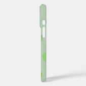 Monogramm Salbei-Grüne-Minze-Retro-Herz-Muster Case-Mate iPhone Hülle (Rückseite / Links)