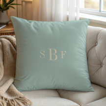 Monogramm Salbeigrün Boho Modern Erde Ton Dekor