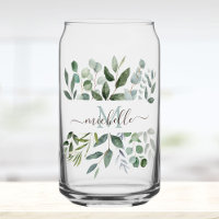 Monogramm Salbeigrün Eukalyptus Grünzeug Blätter