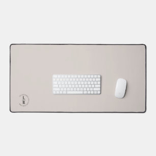 Monogramm, Salon, minimalistisch beige grau Schreibtischunterlage