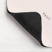 Monogramm, Salon, minimalistisch, hellbeige-Rose Mousepad (Ecke)