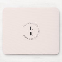 Monogramm, Salon, minimalistisch, hellbeige-Rose