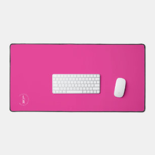 Monogramm, Salon, minimalistisch neonrosa Schreibtischunterlage