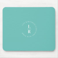 Monogramm, Salon, minimalistisch, türkis