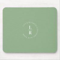 Monogramm, Salon, minimalistisch, weichgrün
