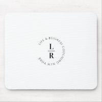 Monogramm, Salon, minimalistisch, weiß