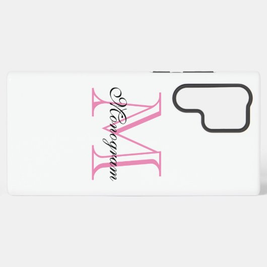 Monogramm Samsung Galaxy Hülle (Rückseite (Horizontal))