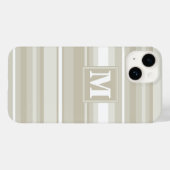 Monogramm Sandsteinstreifen Case-Mate iPhone Hülle (Rückseite (Horizontal))