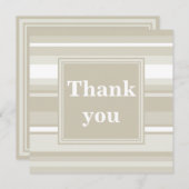 Monogramm Sandsteinstreifen Dankeskarte (Vorne/Hinten)