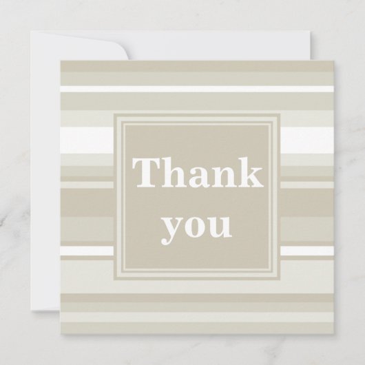 Monogramm Sandsteinstreifen Dankeskarte (Vorderseite)
