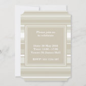 Monogramm Sandsteinstreifen Einladung (Rückseite)