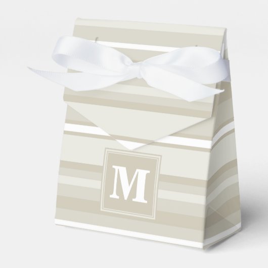 Monogramm Sandsteinstreifen Geschenkschachtel (Vorderseite)