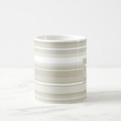 Monogramm Sandsteinstreifen Kaffeetasse (Mittel)