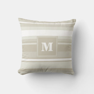Monogramm Sandsteinstreifen Kissen