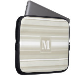 Monogramm Sandsteinstreifen Laptopschutzhülle (Vorne Rechts)