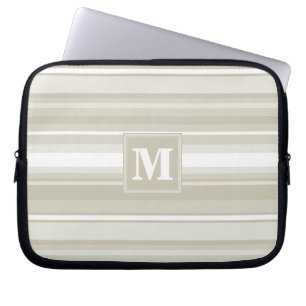 Monogramm Sandsteinstreifen Laptopschutzhülle
