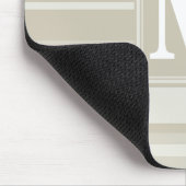 Monogramm Sandsteinstreifen Mousepad (Ecke)