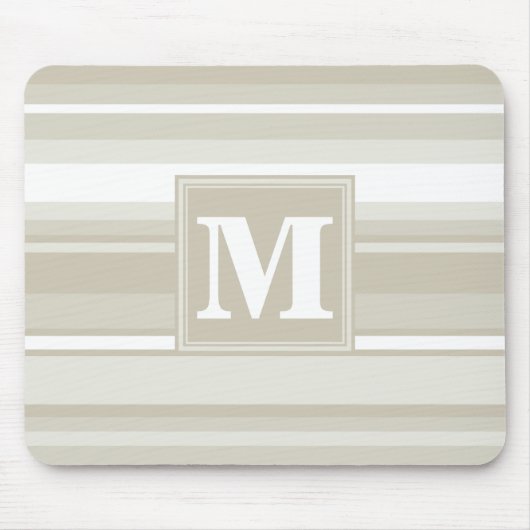 Monogramm Sandsteinstreifen Mousepad (Vorne)