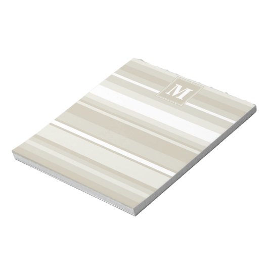 Monogramm Sandsteinstreifen Notizblock (Rotiert)