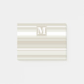 Monogramm Sandsteinstreifen Post-it Klebezettel (Vorderseite)