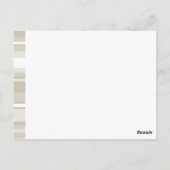 Monogramm Sandsteinstreifen Postkarte (Rückseite)