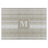 Monogramm Sandsteinstreifen Schneidebrett (Vorderseite)