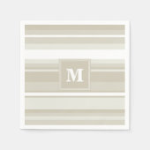 Monogramm Sandsteinstreifen Serviette (Vorderseite)
