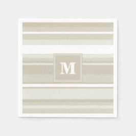 Monogramm Sandsteinstreifen Serviette