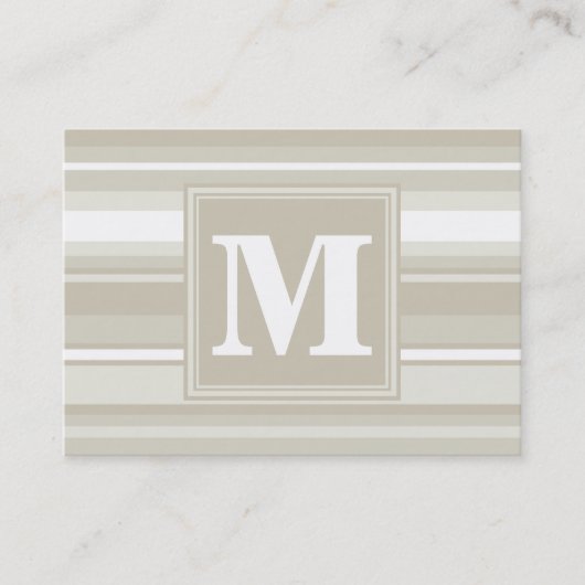 Monogramm Sandsteinstreifen Visitenkarte (Vorderseite)