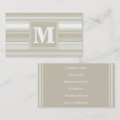 Monogramm Sandsteinstreifen Visitenkarte (Vorne/Hinten)
