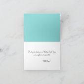 Monogramm Sandy Beach Blaues Herz Danke (Innenseite)