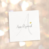 Monogramm sauberes Licht Serviette