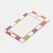 Monogramm-Schachbrett-Reflexions-Pastell-Patchwork Post-it Klebezettel (angewinkelt)