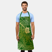 Monogramm Schaltkreisplatine Elektronik Chip Tech Schürze (Getragen)