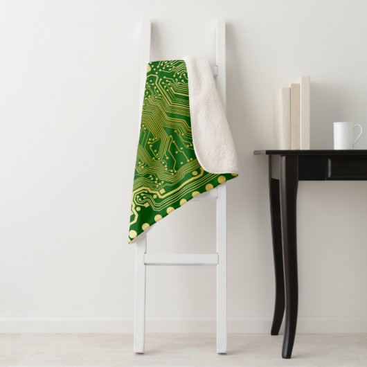 Monogramm Schaltkreisplatine Elektronik Chip Tech Sherpadecke (Beispiel)