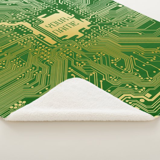 Monogramm Schaltkreisplatine Elektronik Chip Tech Sherpadecke (3/4)