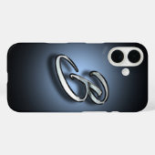 Monogramm-Scheinwerfer-Hintergrund Case-Mate iPhone Hülle (Rückseite (Horizontal))