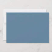 Monogramm Schieferblaue Typografie Mitteilungskarte (Rückseite)
