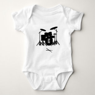 Monogramm Schlagzeug Set Daddy's Little Drummer Rü Baby Strampler