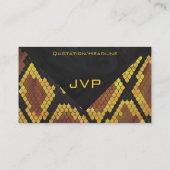 Monogramm-Schlange Brown und Golddruck Visitenkarte (Rückseite)